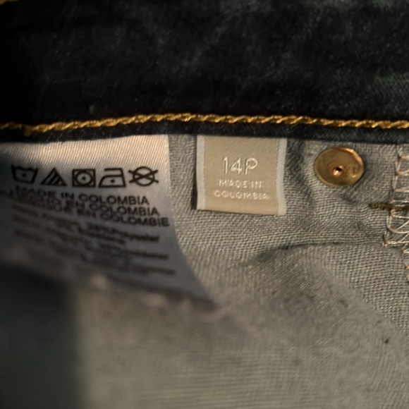 14P Michael Kors Dark Denim Jeans 14 Petite Izzy Skinny Mid Rise - Picture 5 of 5